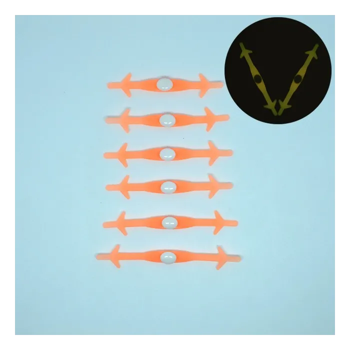 Silicone lumière LED lumineux lacets 12 pcs set